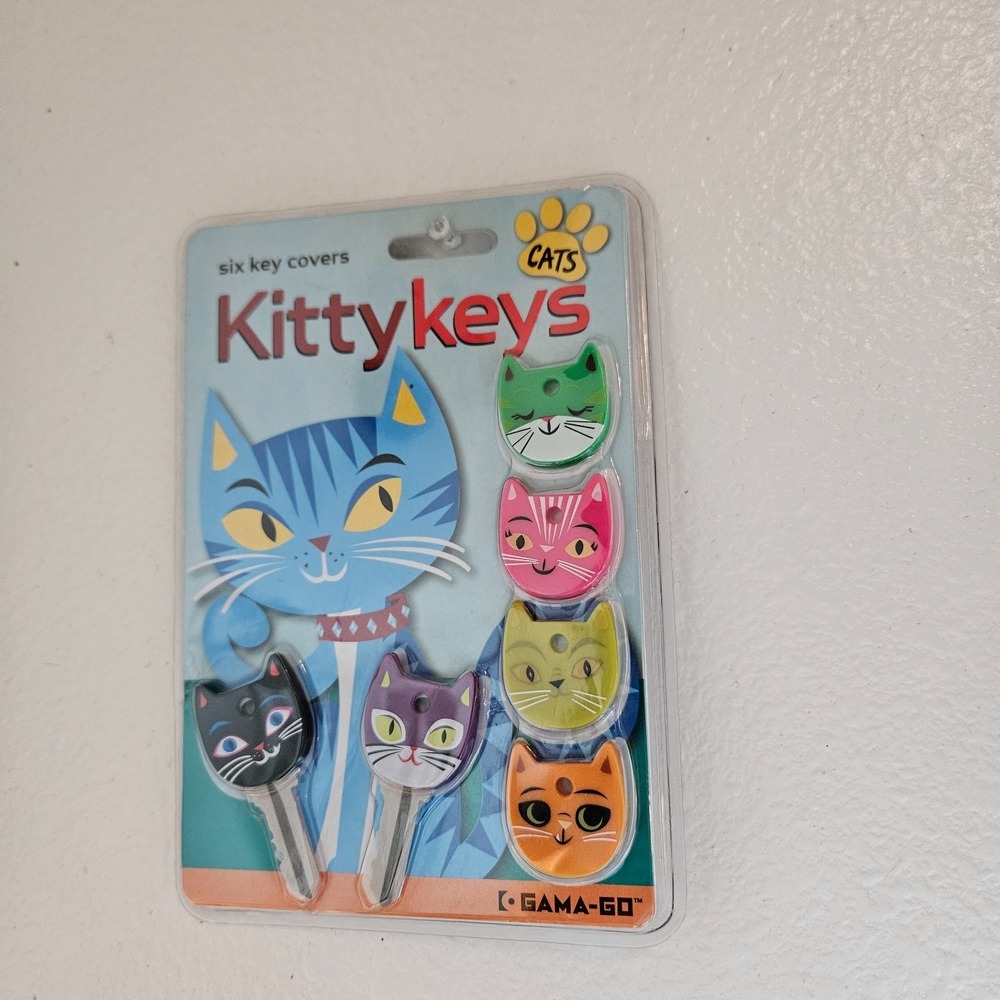 Gama-Go Kittykeys 6 pack of Key Caps  2009 Package Key Toppers NOS